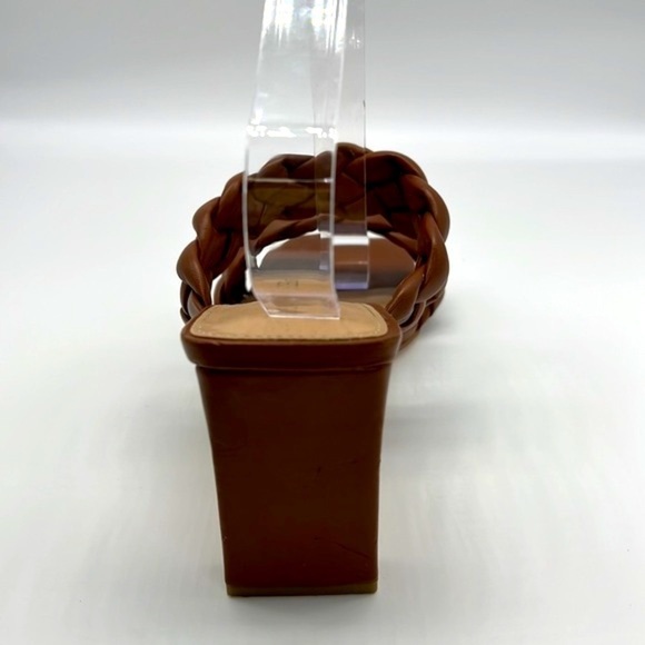 BCBGENERATION- Brown Braided Sounder Square Slip On Open Toe Sandals Size 8.5 - Picture 11 of 14